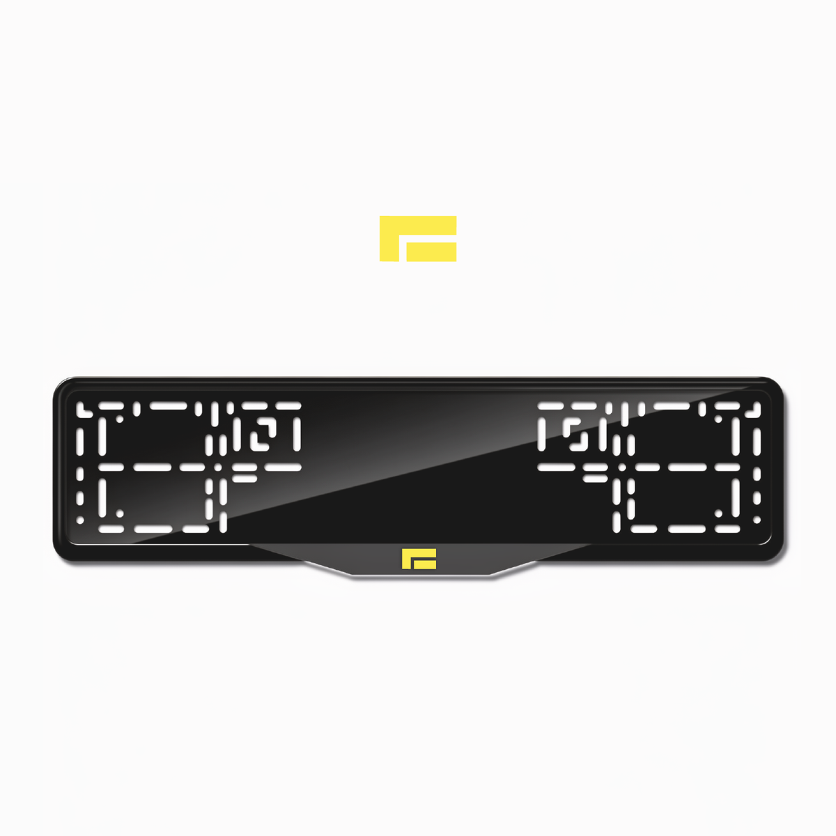 Cadres de plaque d'immatriculation ROX Logo - Jaune - SATIN