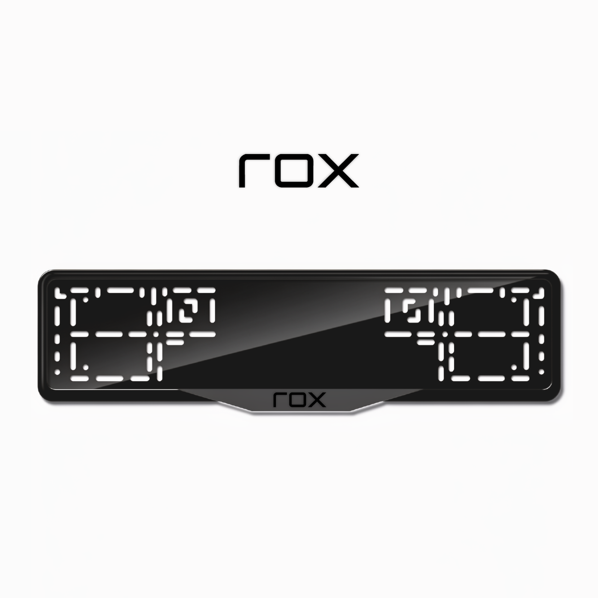 Cadres de plaque d'immatriculation ROX - Noir - SATIN