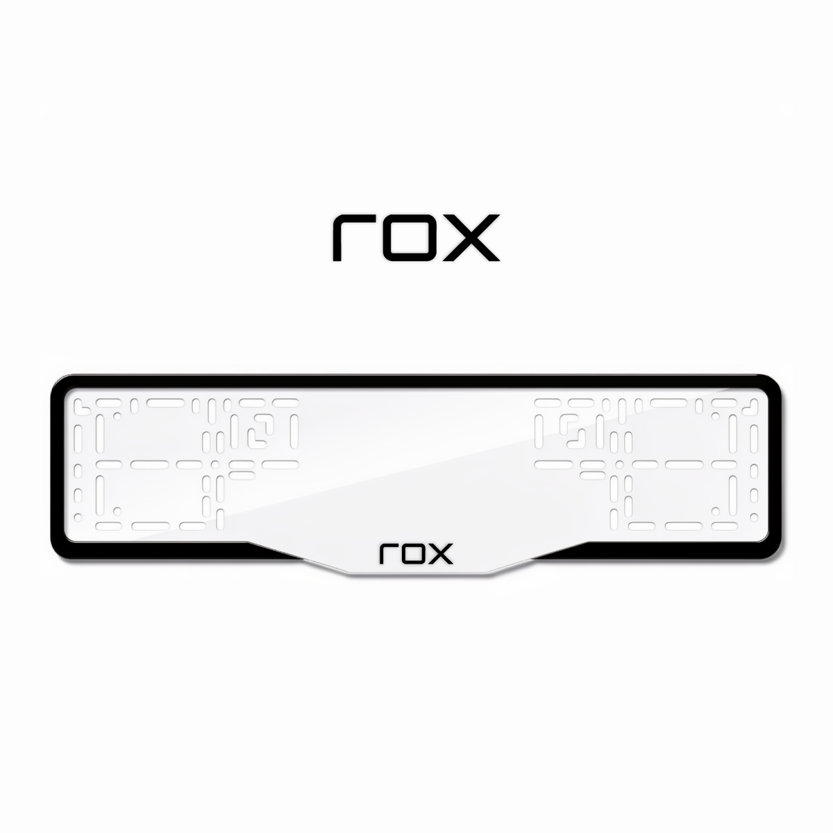 Cadres de plaque d'immatriculation ROX - Noir - GLASS