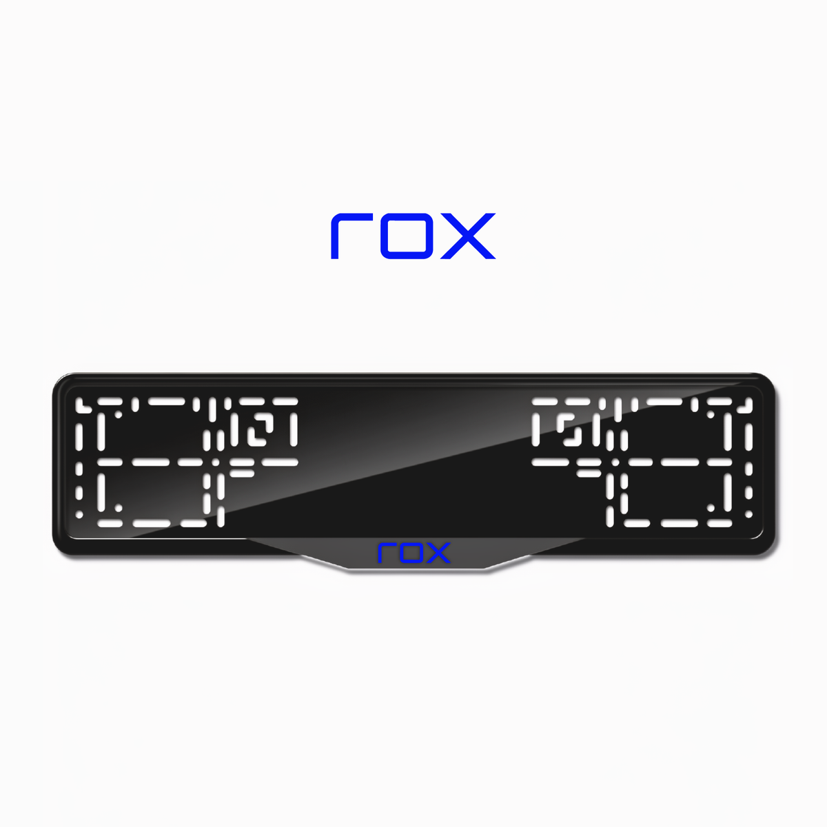 Cadres de plaque d'immatriculation ROX - Bleu - SATIN