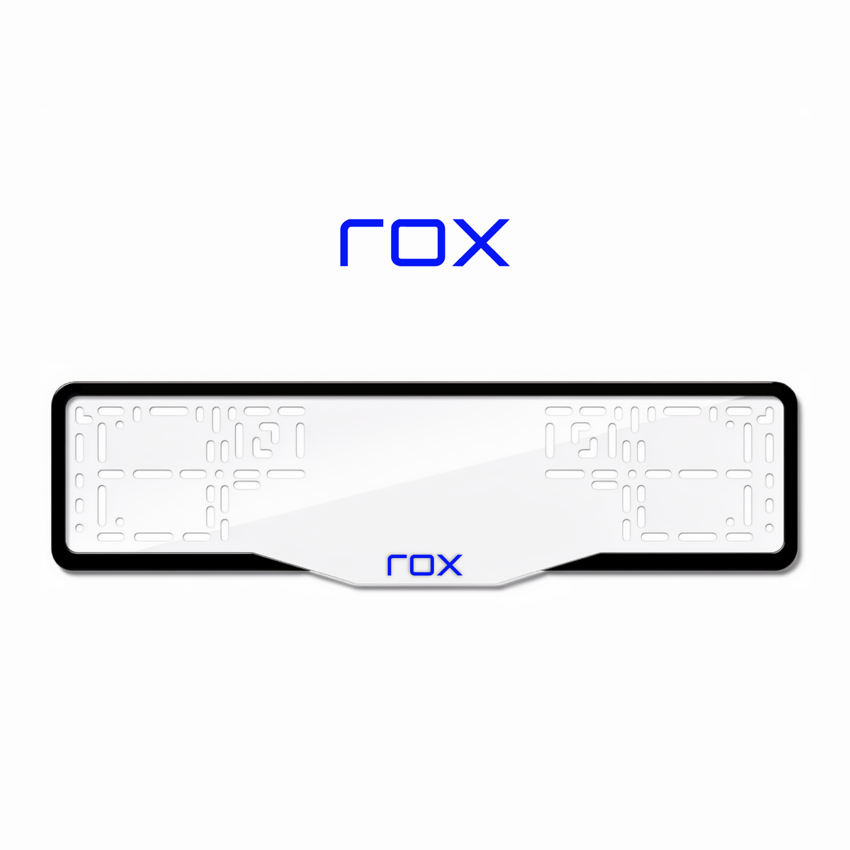 Cadres de plaque d'immatriculation ROX - Bleu - GLASS