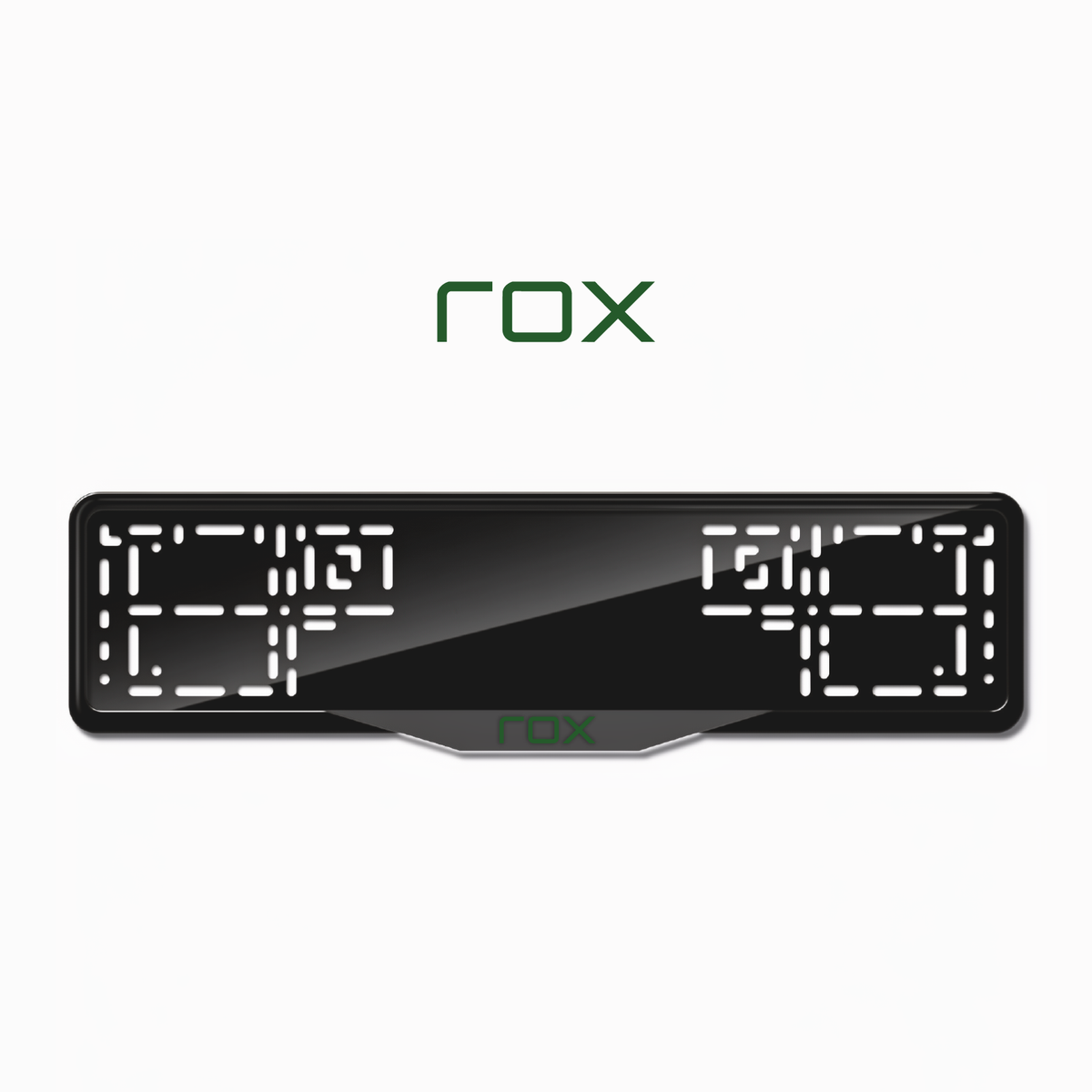 Cadres de plaque d'immatriculation ROX - Vert - SATIN