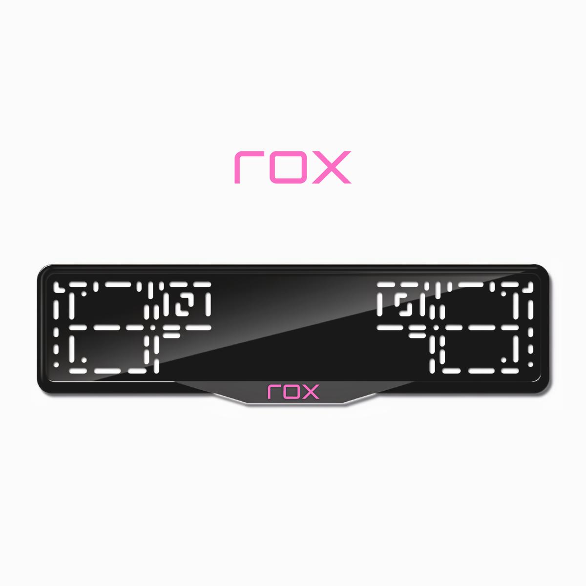 Cadres de plaque d'immatriculation ROX - Rose - SATIN