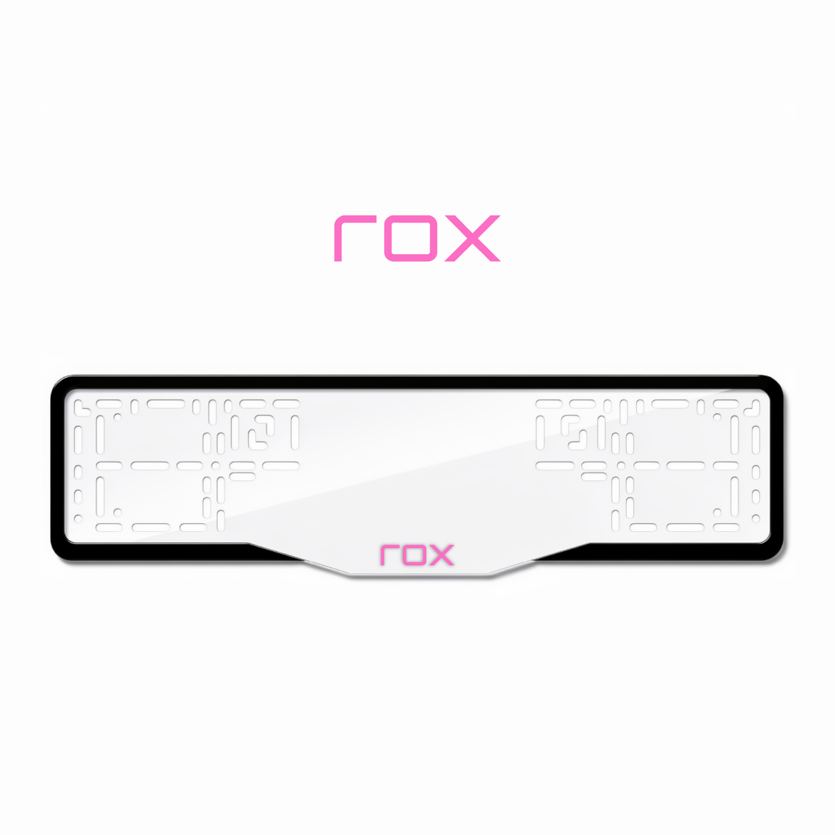 Cadres de plaque d'immatriculation ROX - Rose - GLASS