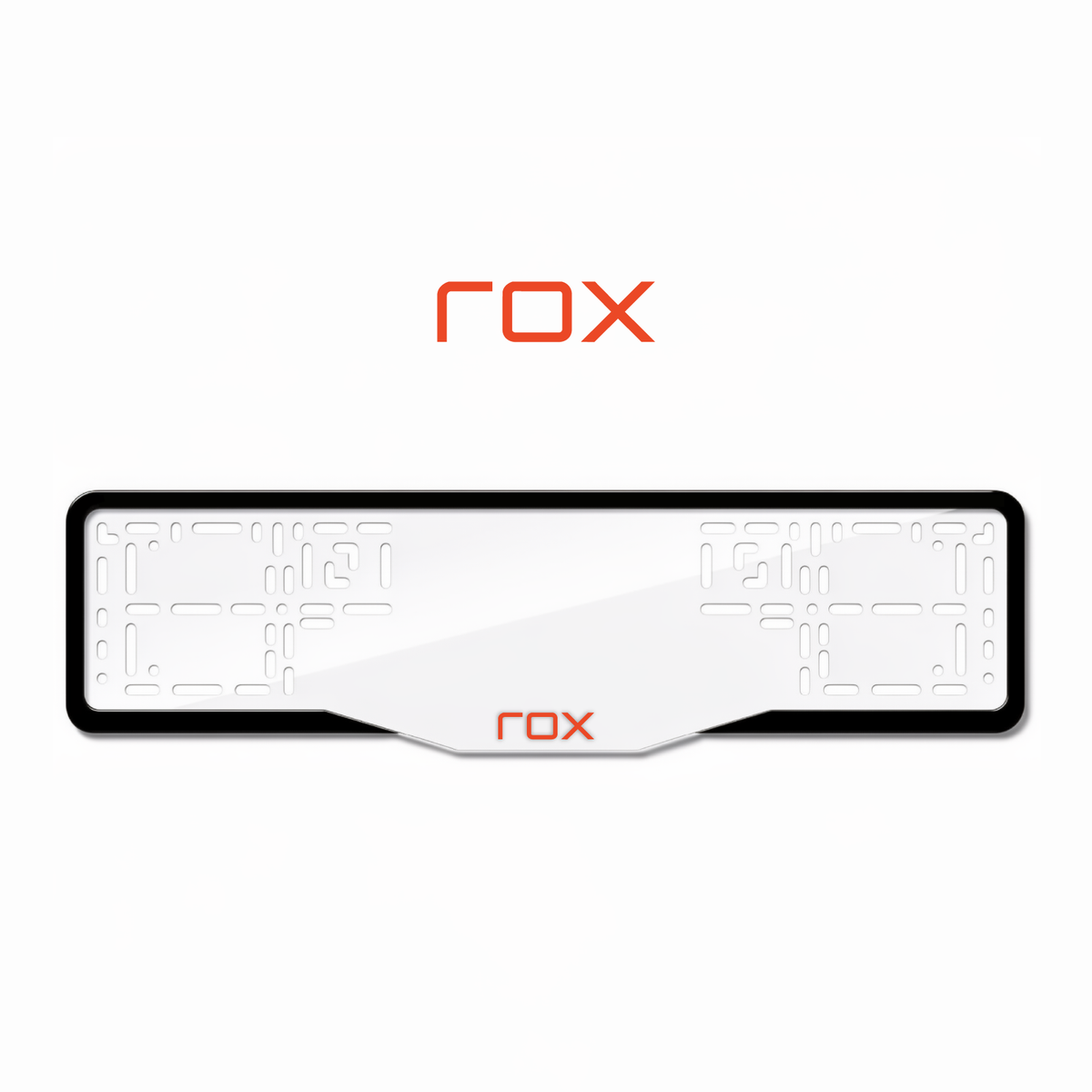 Cadres de plaque d'immatriculation ROX - Rouge - GLASS