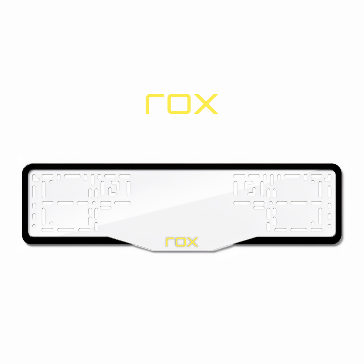Cadres de plaque d'immatriculation ROX - Jaune - GLASS