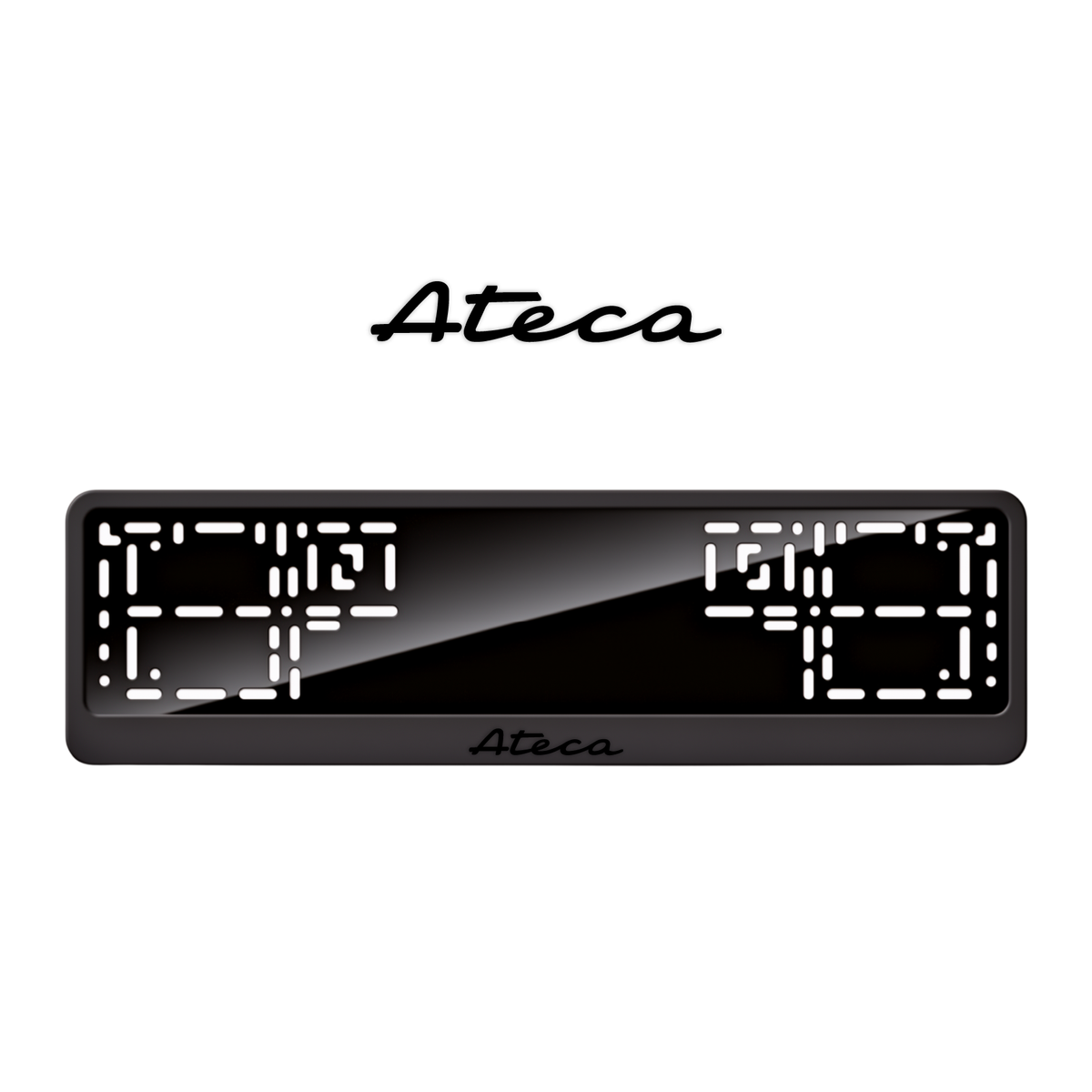 Cadres de plaque d'immatriculation Ateca - Noir - CLASSIC