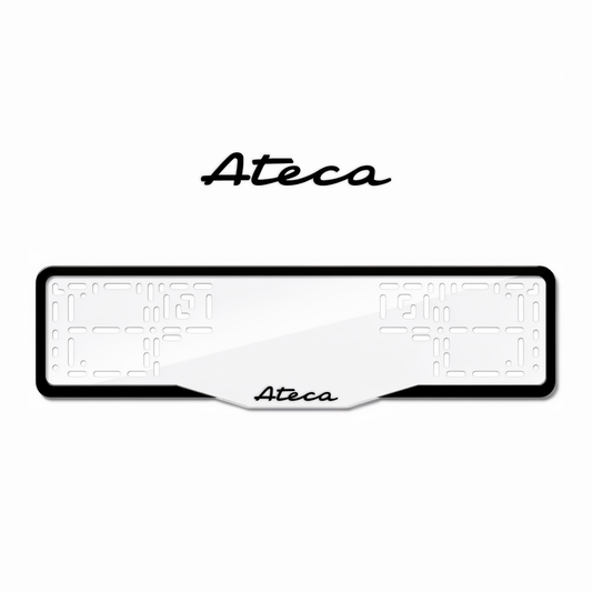 Cadres de plaque d'immatriculation Ateca - Noir - GLASS