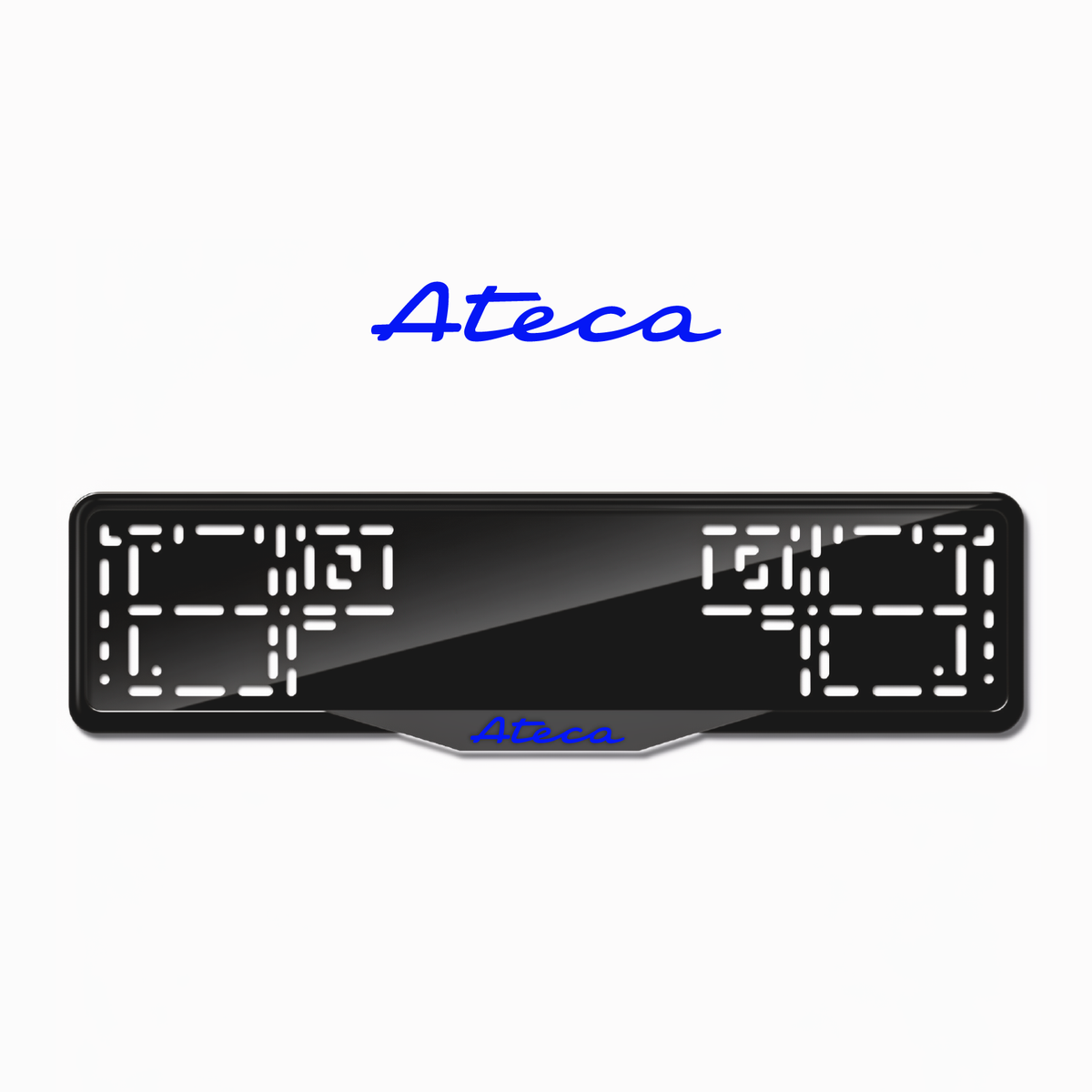 Cadres de plaque d'immatriculation Ateca - Bleu - SATIN