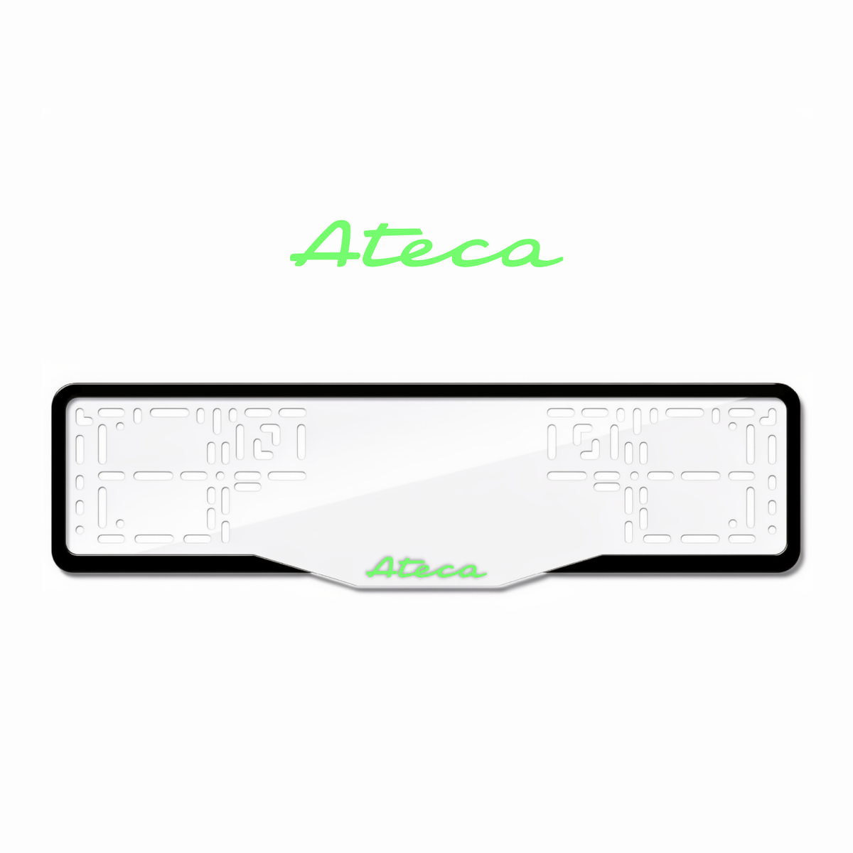 Cadres de plaque d'immatriculation Ateca - Vert néon - GLASS