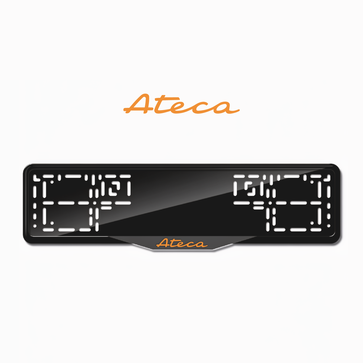 Cadres de plaque d'immatriculation Ateca - Orange Hermès - SATIN
