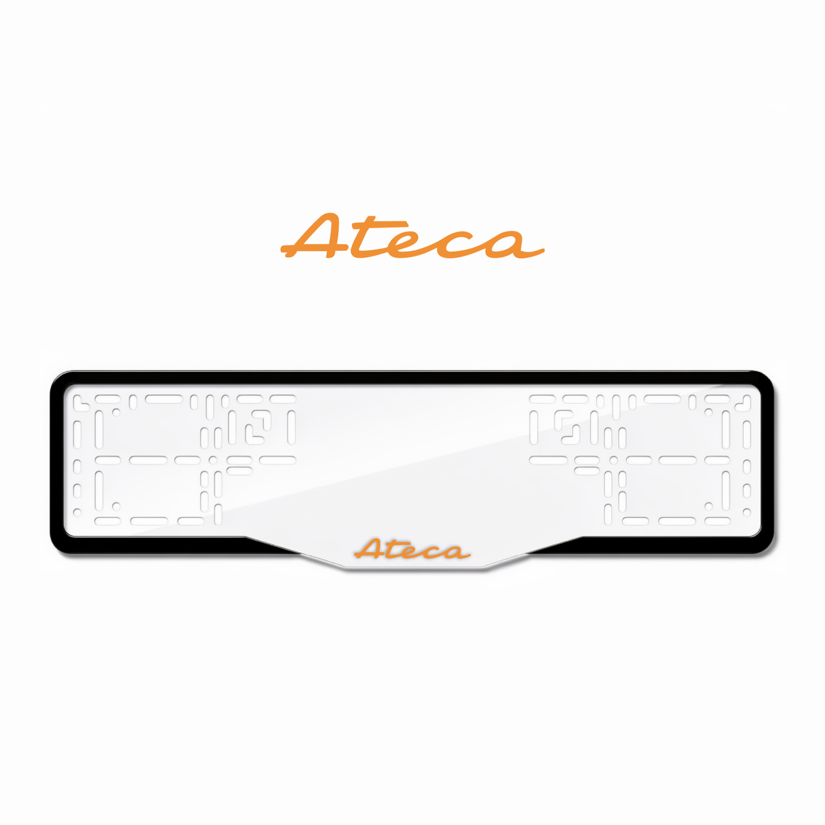 Cadres de plaque d'immatriculation Ateca - Orange Hermès - GLASS