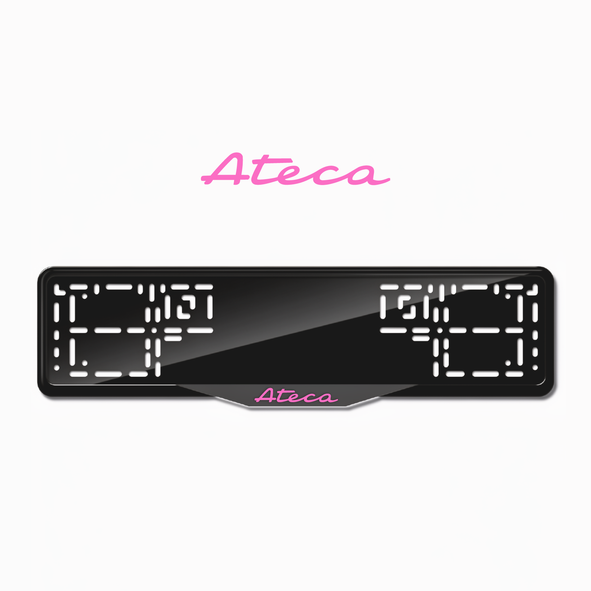 Cadres de plaque d'immatriculation Ateca - Rose - SATIN