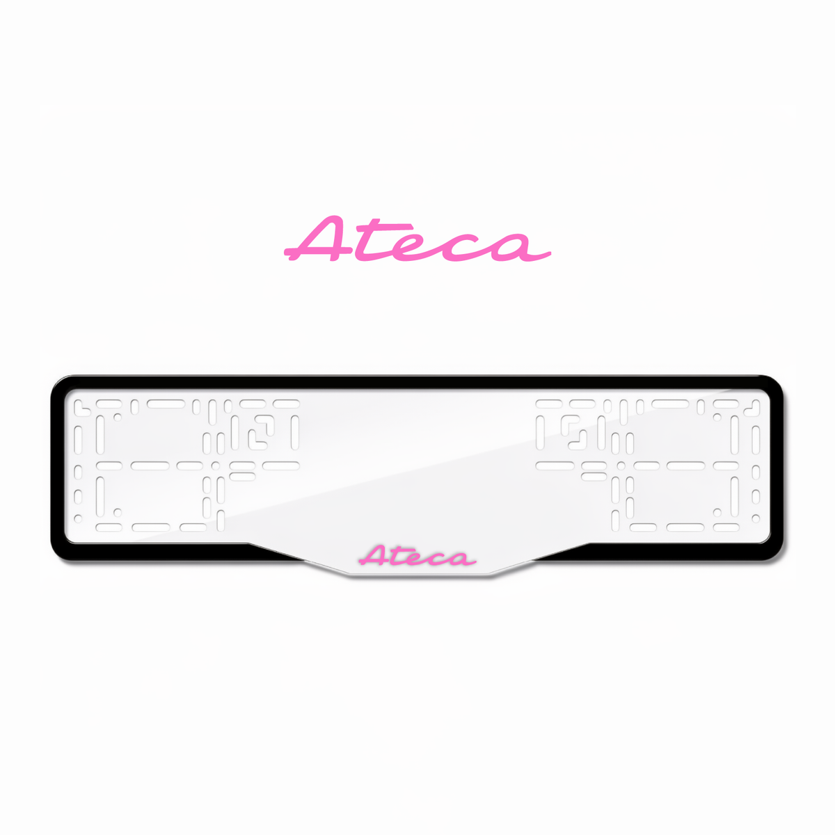 Cadres de plaque d'immatriculation Ateca - Rose - GLASS