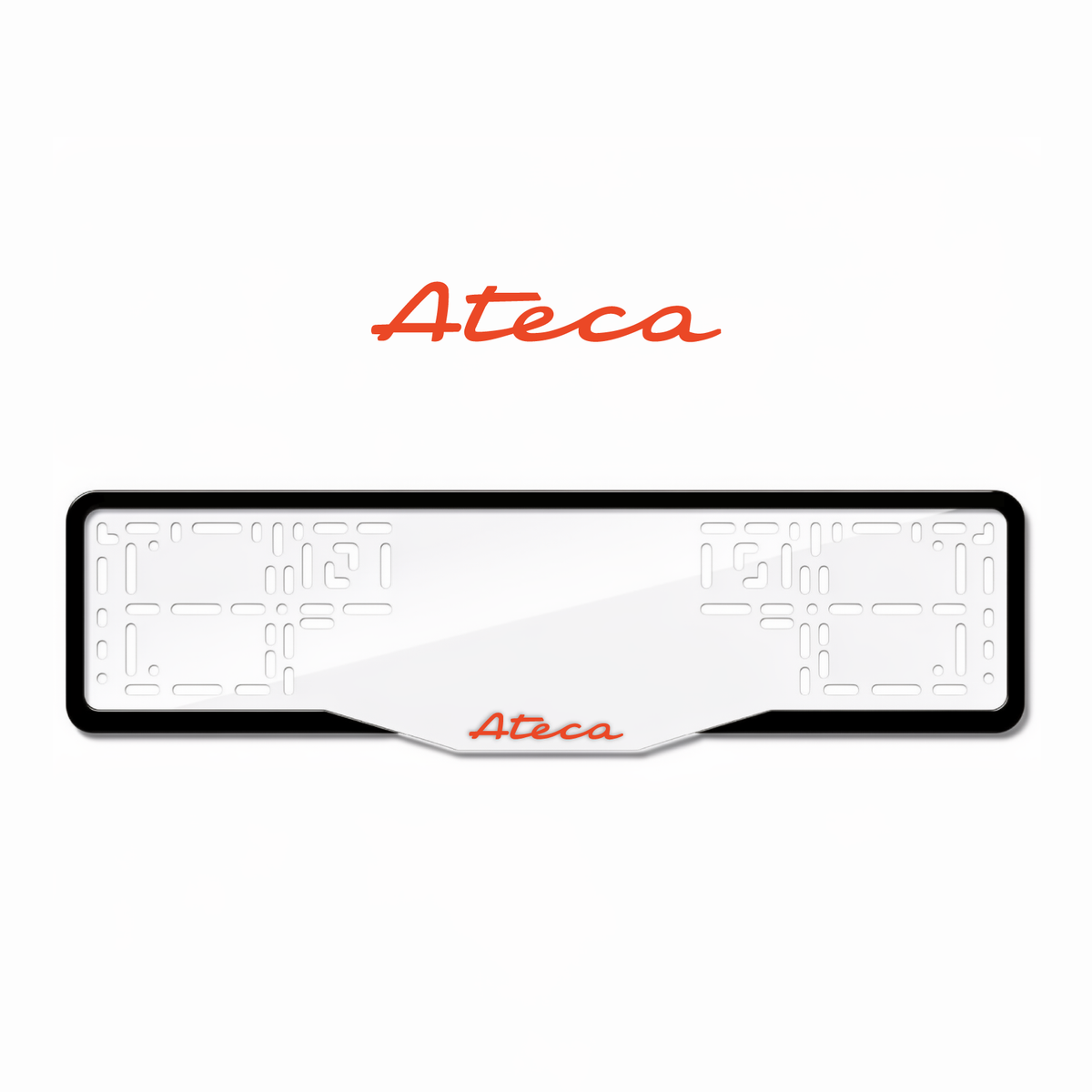 Cadres de plaque d'immatriculation Ateca - Rouge - GLASS