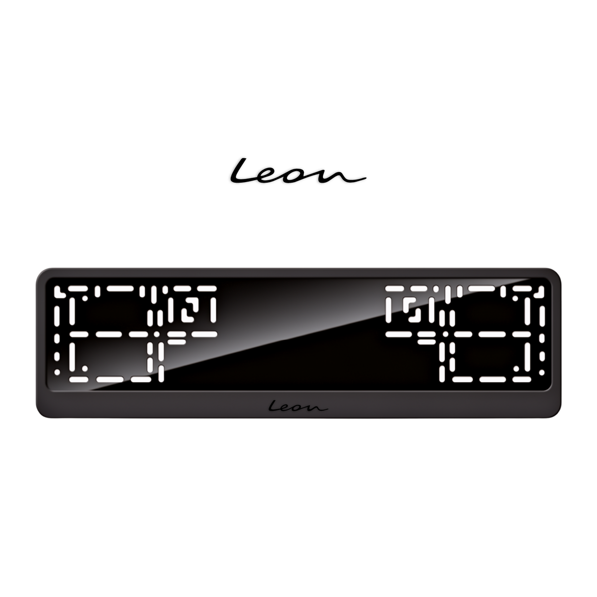 Cadres de plaque d'immatriculation Leon - Noir - CLASSIC