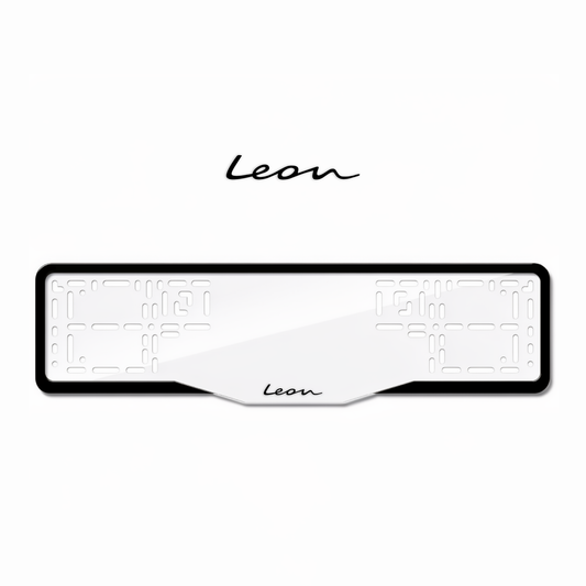 Cadres de plaque d'immatriculation Leon - Noir - GLASS