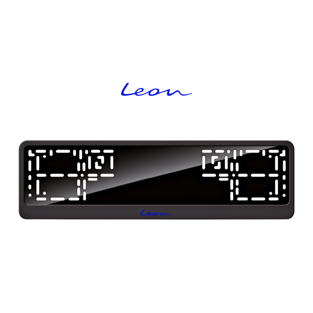 Cadres de plaque d'immatriculation Leon - Bleu - CLASSIC