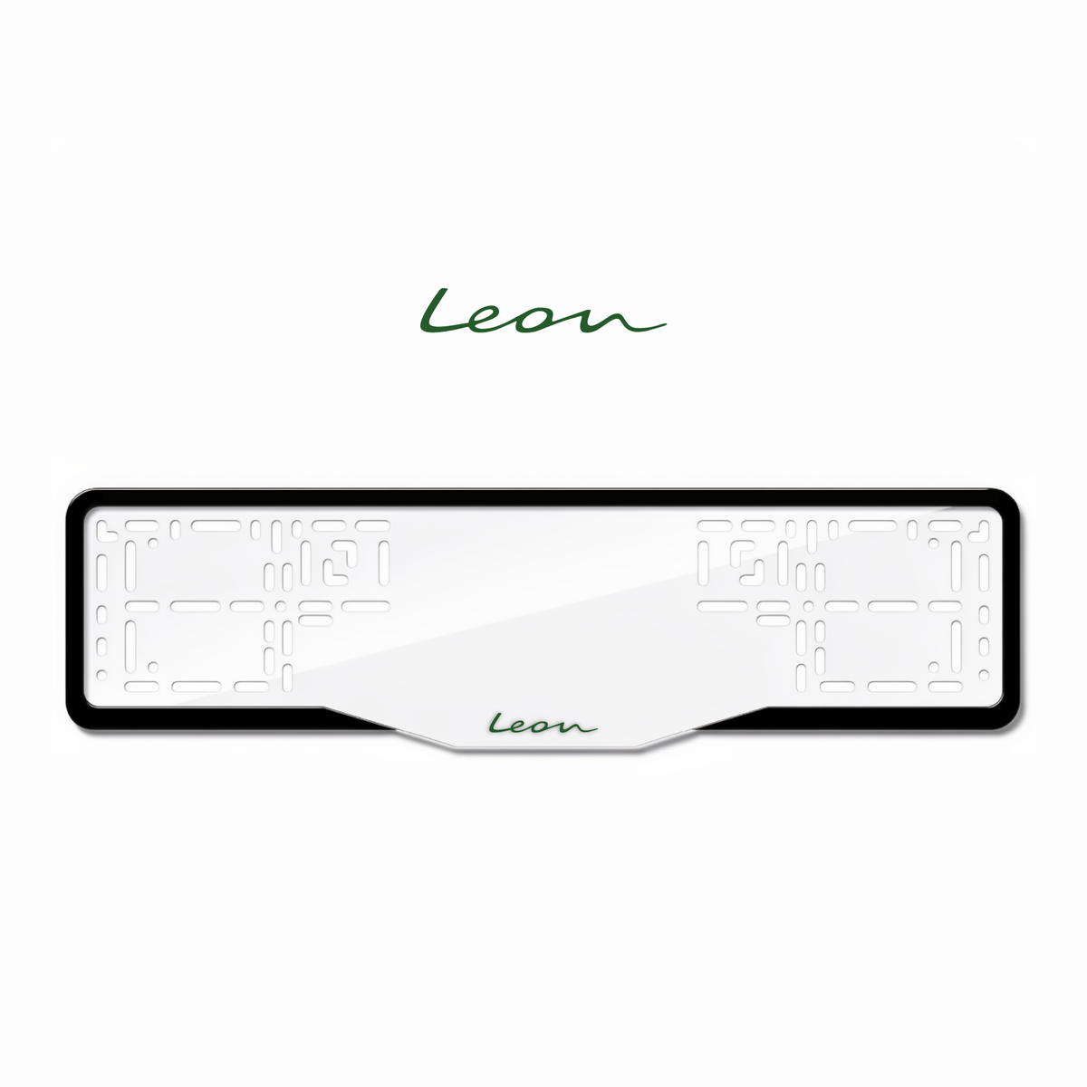 Cadres de plaque d'immatriculation Leon - Vert - GLASS