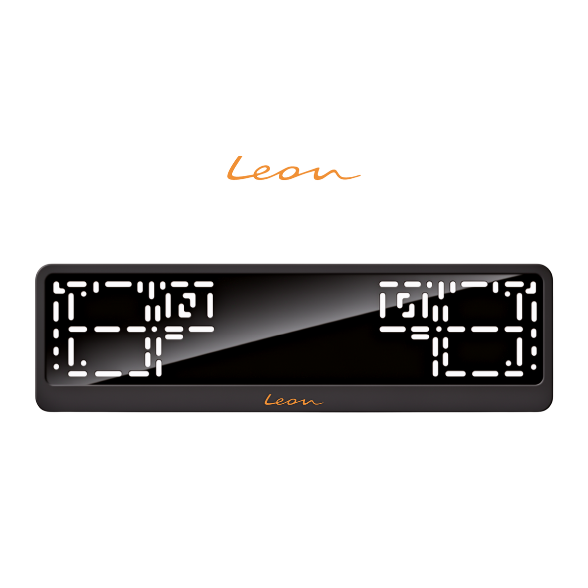 Cadres de plaque d'immatriculation Leon - Orange Hermès - CLASSIC