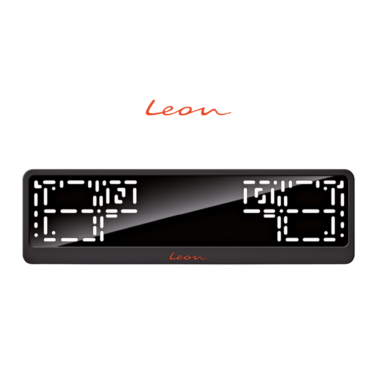 Cadres de plaque d'immatriculation Leon - Rouge - CLASSIC