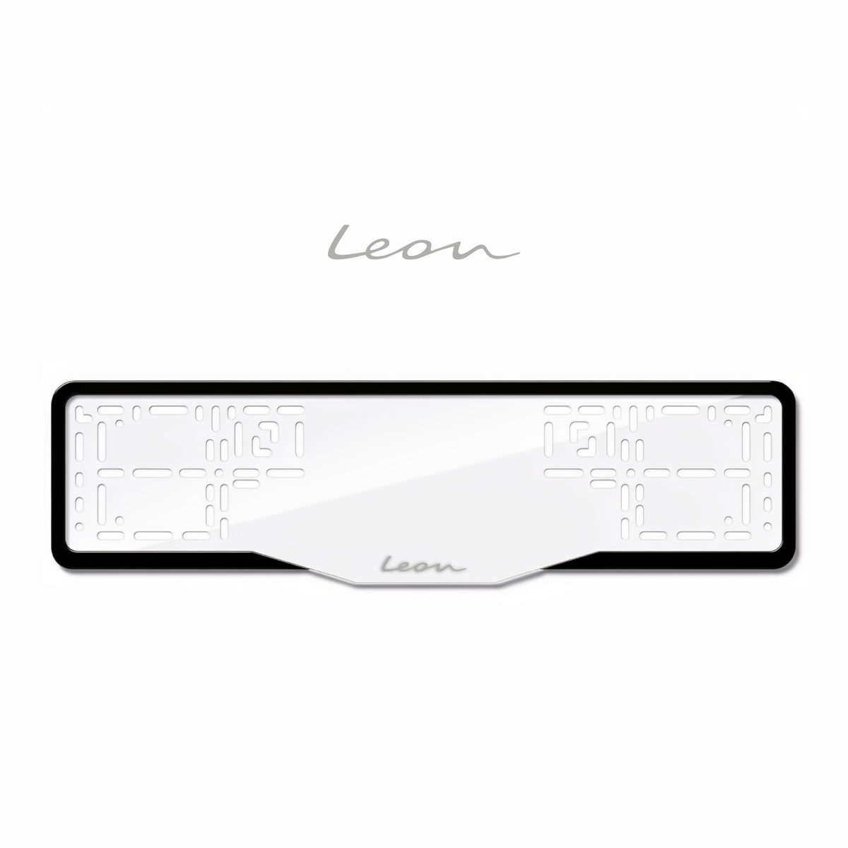 Cadres de plaque d'immatriculation Leon - Gris - GLASS
