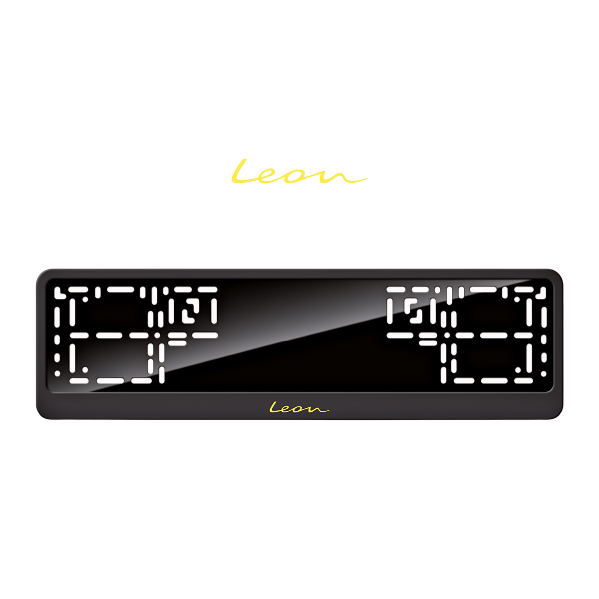 Cadres de plaque d'immatriculation Leon - Jaune - CLASSIC
