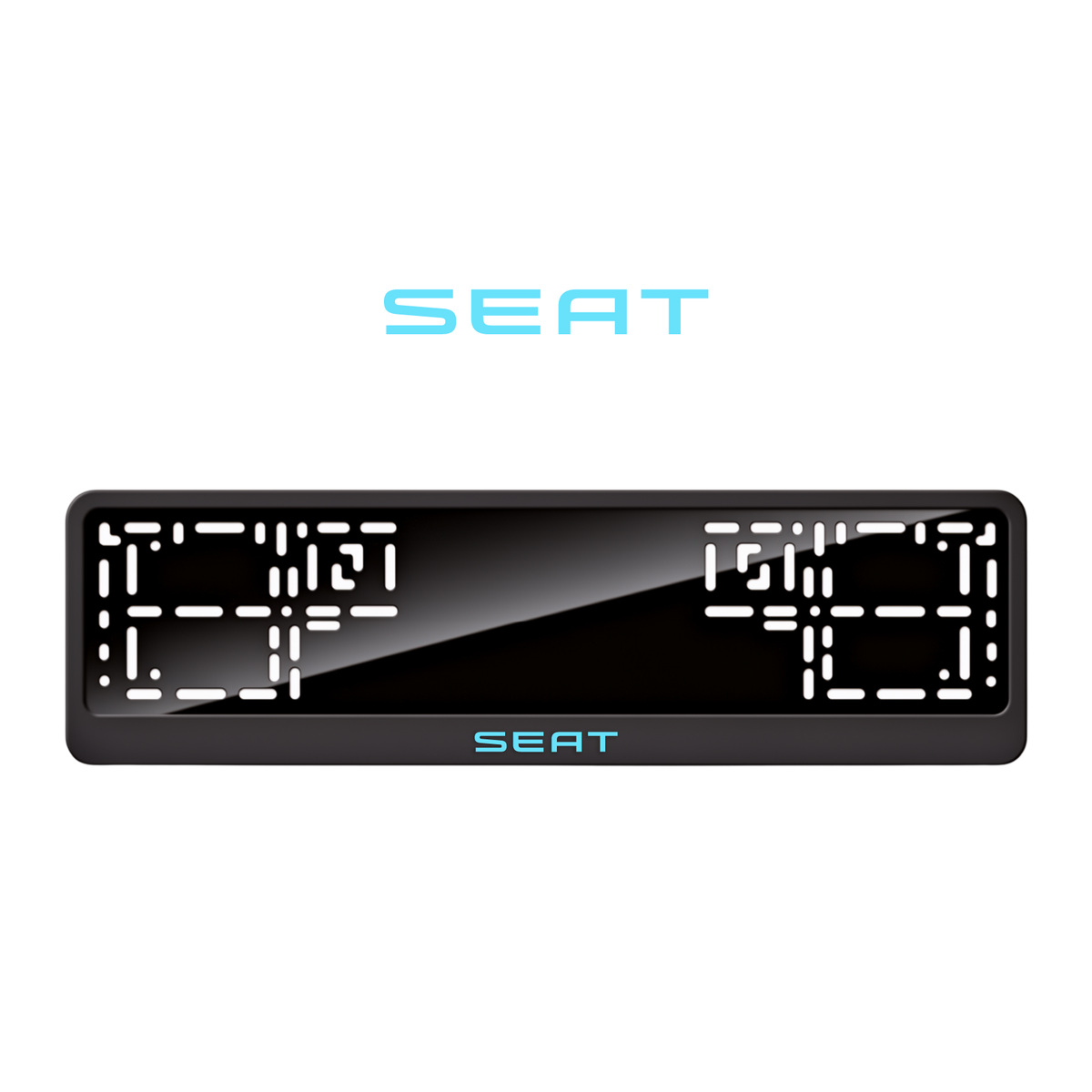 Cadres de plaque d'immatriculation SEAT - Bleu Tiffany - CLASSIC