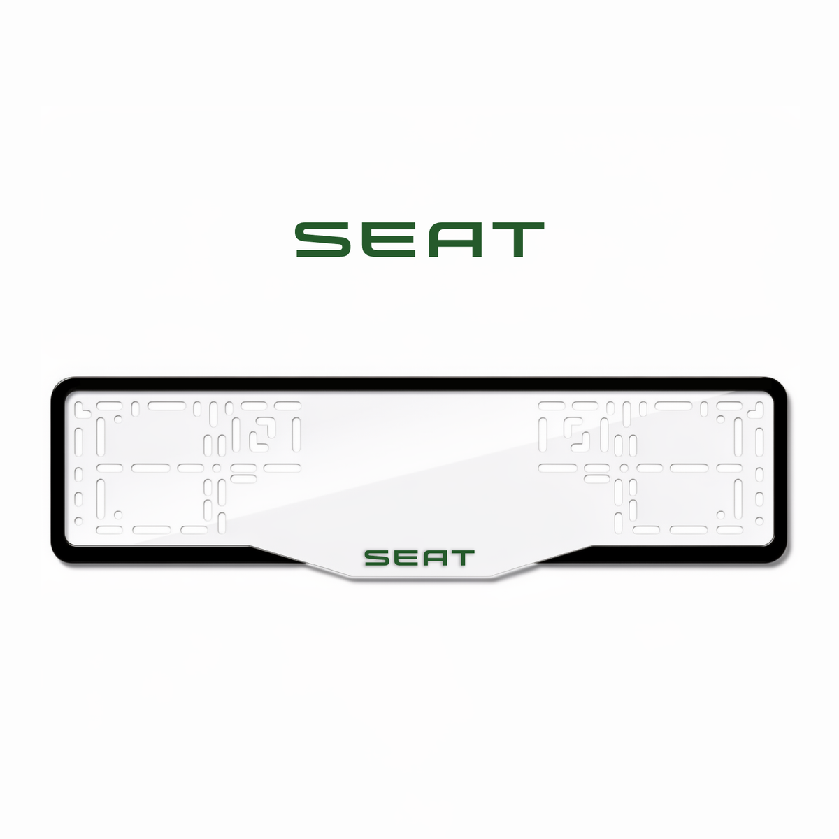 Cadres de plaque d'immatriculation SEAT - Vert - GLASS