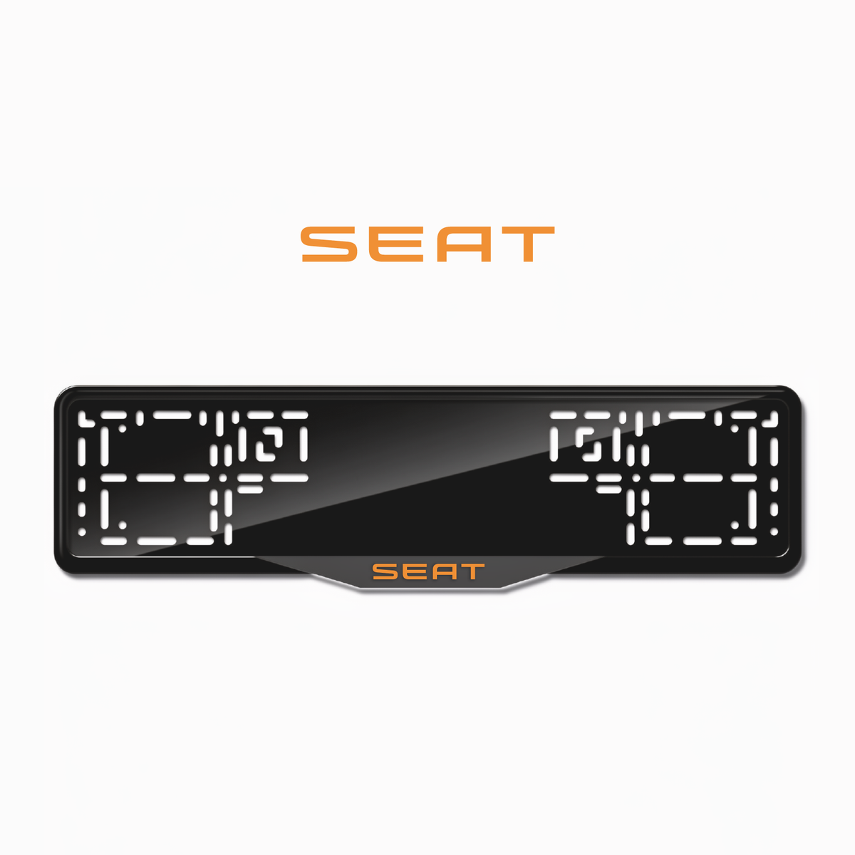 Cadres de plaque d'immatriculation SEAT - Orange Hermès - SATIN