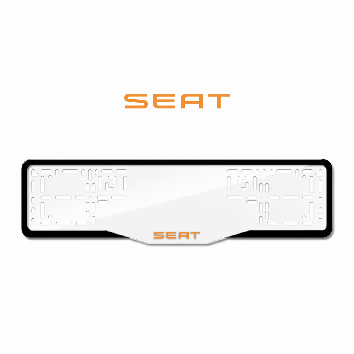 Cadres de plaque d'immatriculation SEAT - Orange Hermès - GLASS