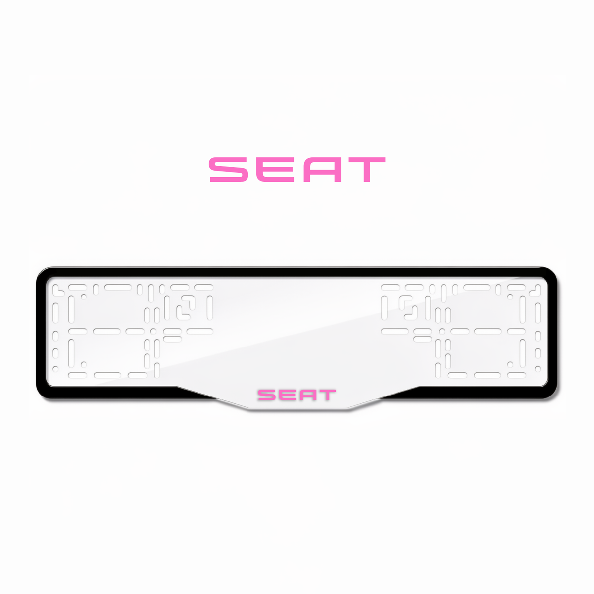 Cadres de plaque d'immatriculation SEAT - Rose - GLASS