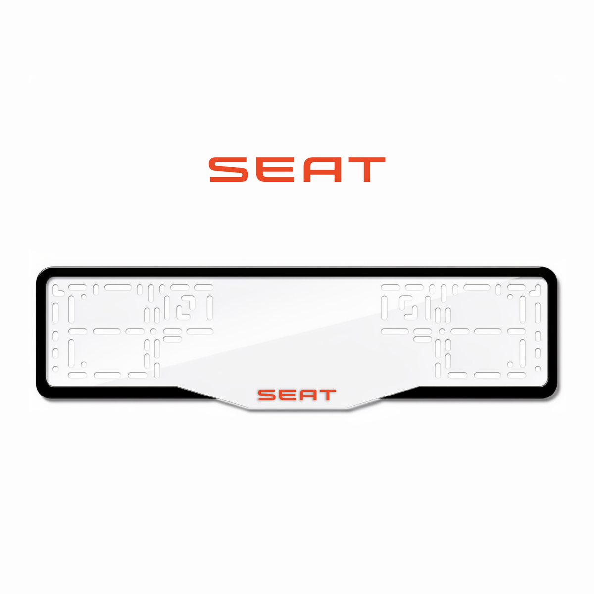 Cadres de plaque d'immatriculation SEAT - Rouge - GLASS