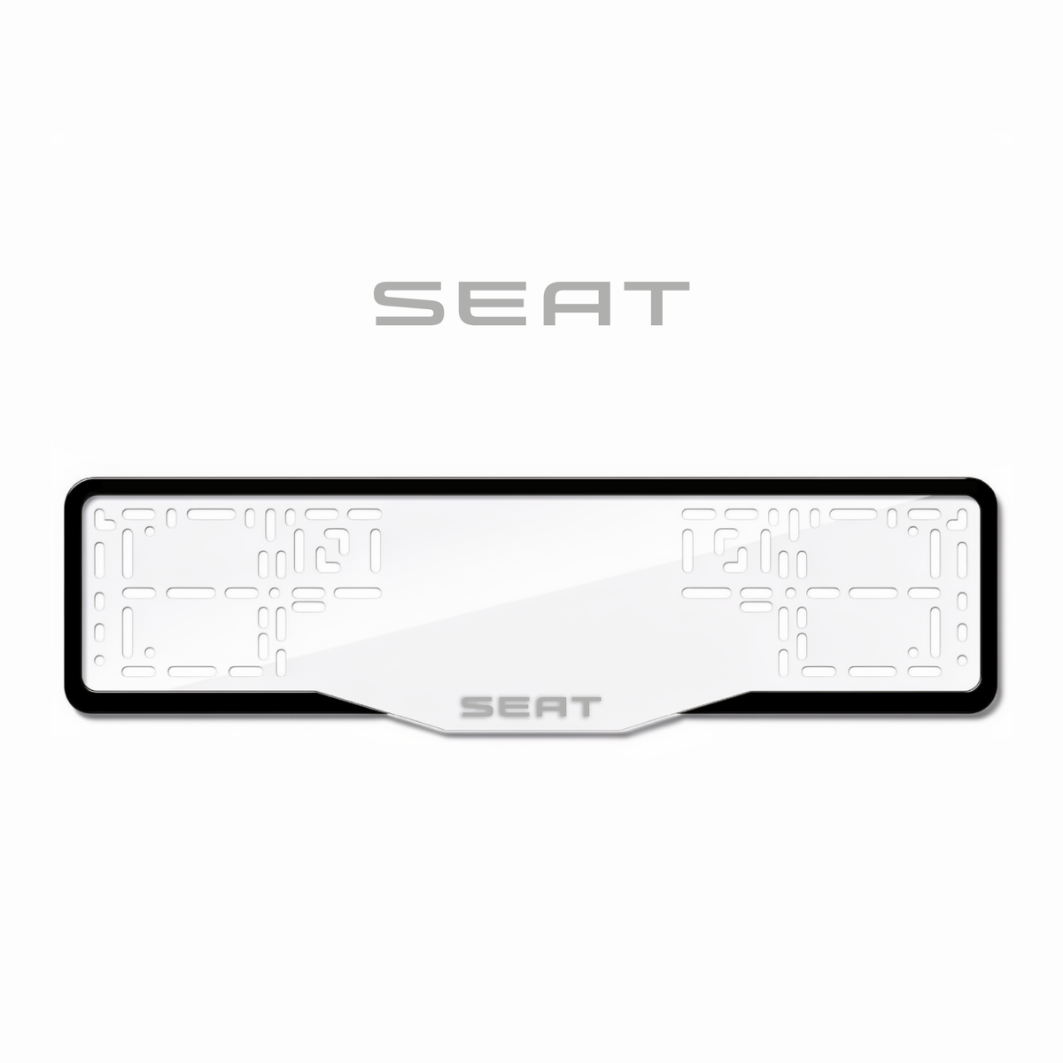 Cadres de plaque d'immatriculation SEAT - Gris - GLASS