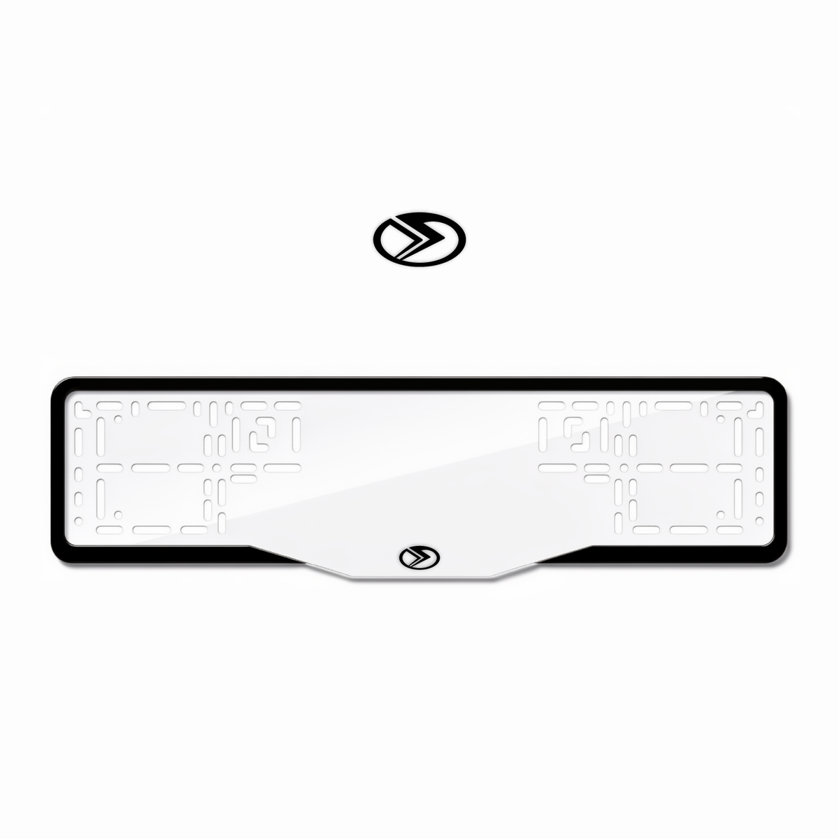 Cadres de plaque d'immatriculation Seres Logo - Noir - GLASS