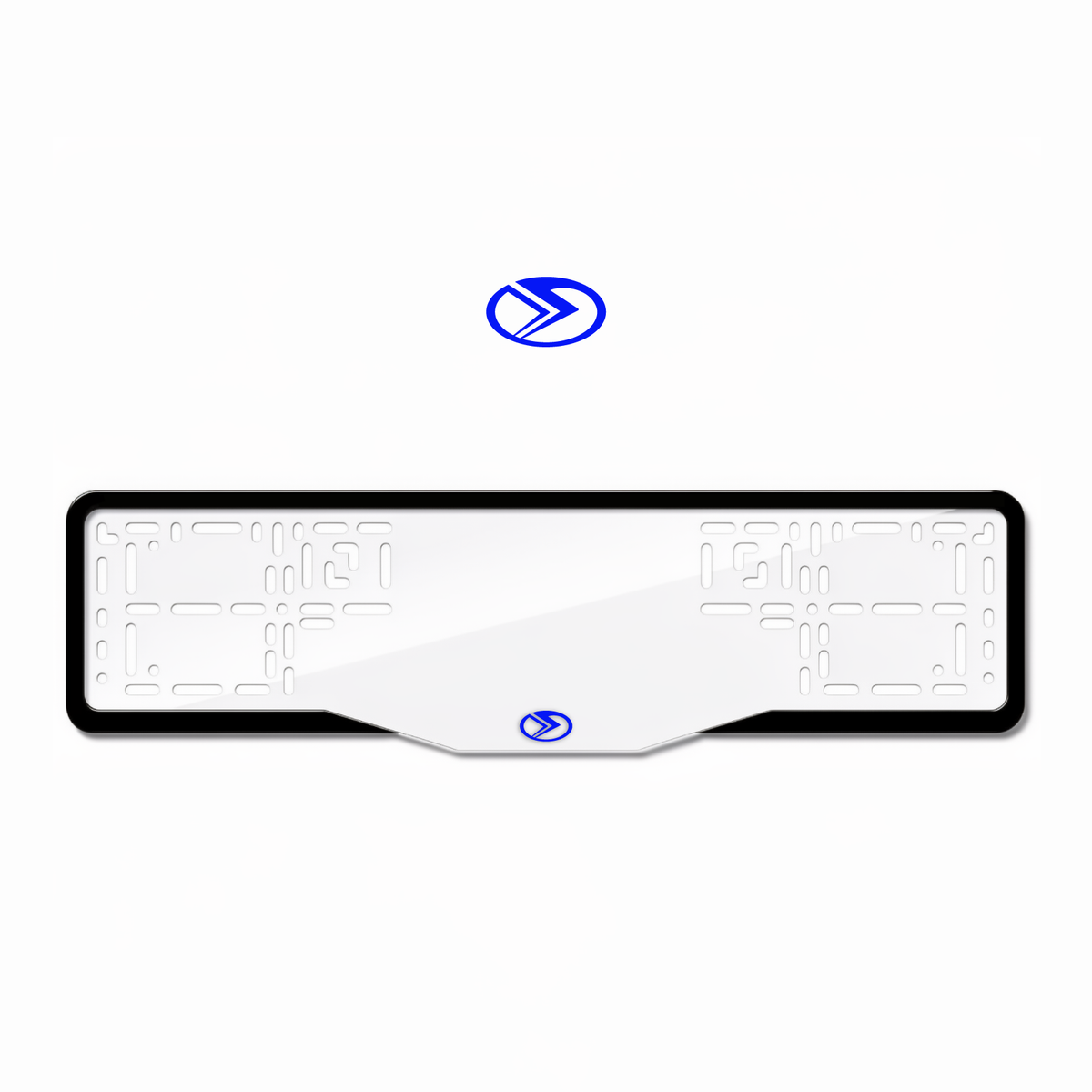 Cadres de plaque d'immatriculation Seres Logo - Bleu - GLASS