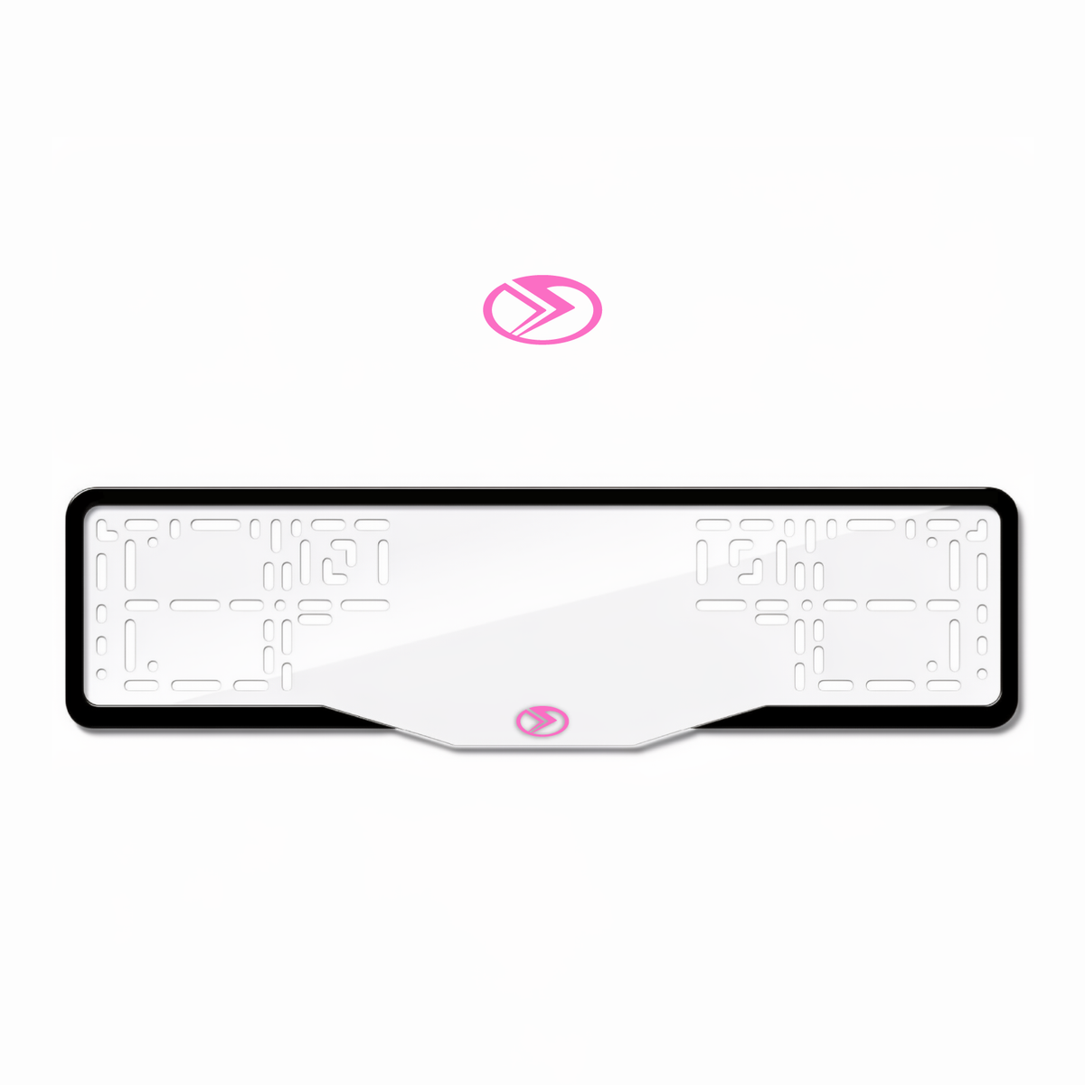 Cadres de plaque d'immatriculation Seres Logo - Rose - GLASS