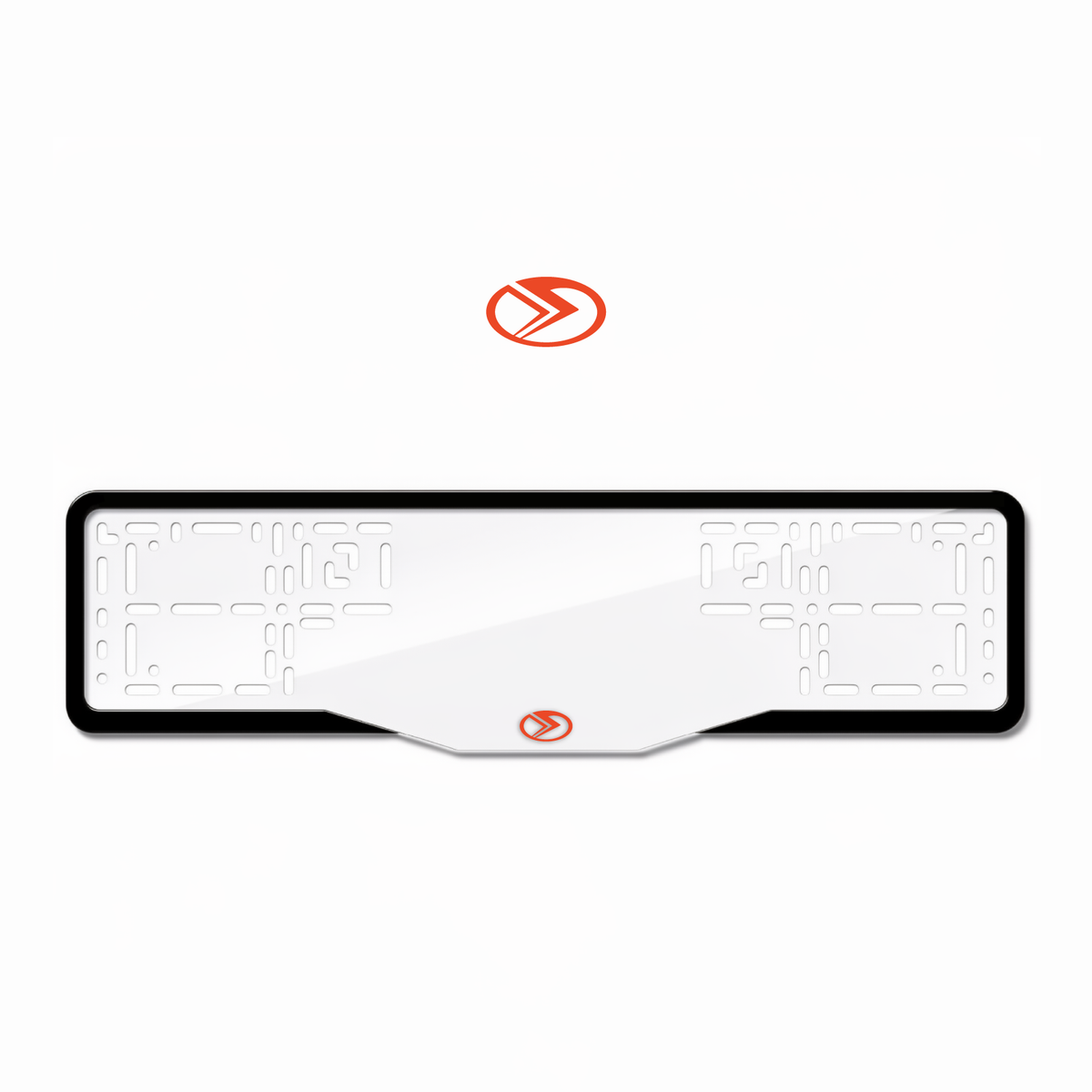 Cadres de plaque d'immatriculation Seres Logo - Rouge - GLASS