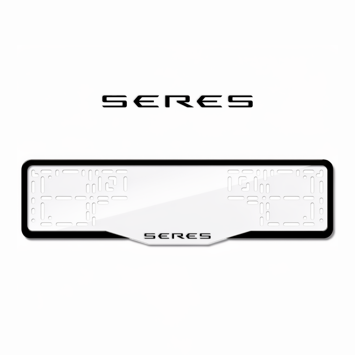 Cadres de plaque d'immatriculation Seres - Noir - GLASS
