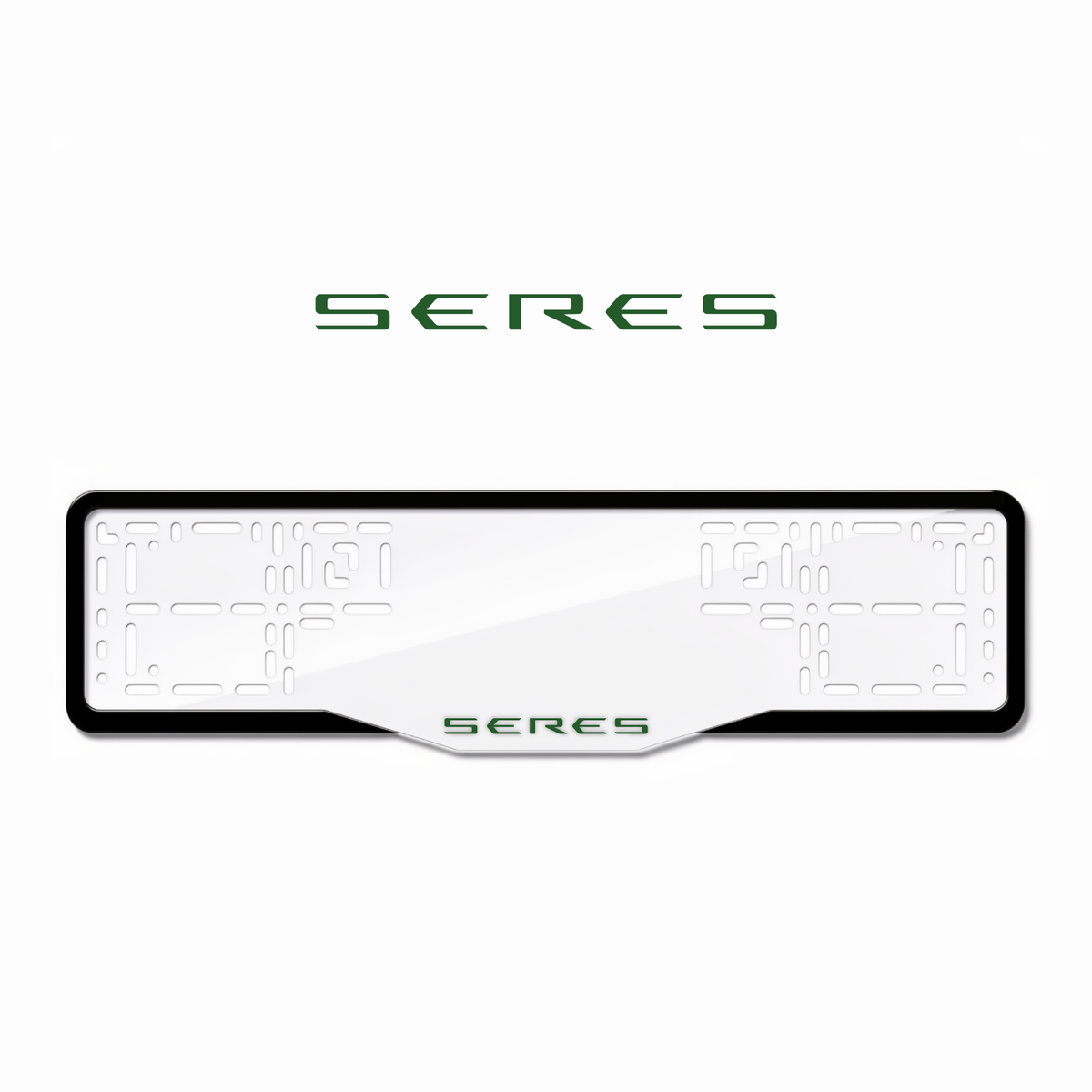 Cadres de plaque d'immatriculation Seres - Vert - GLASS