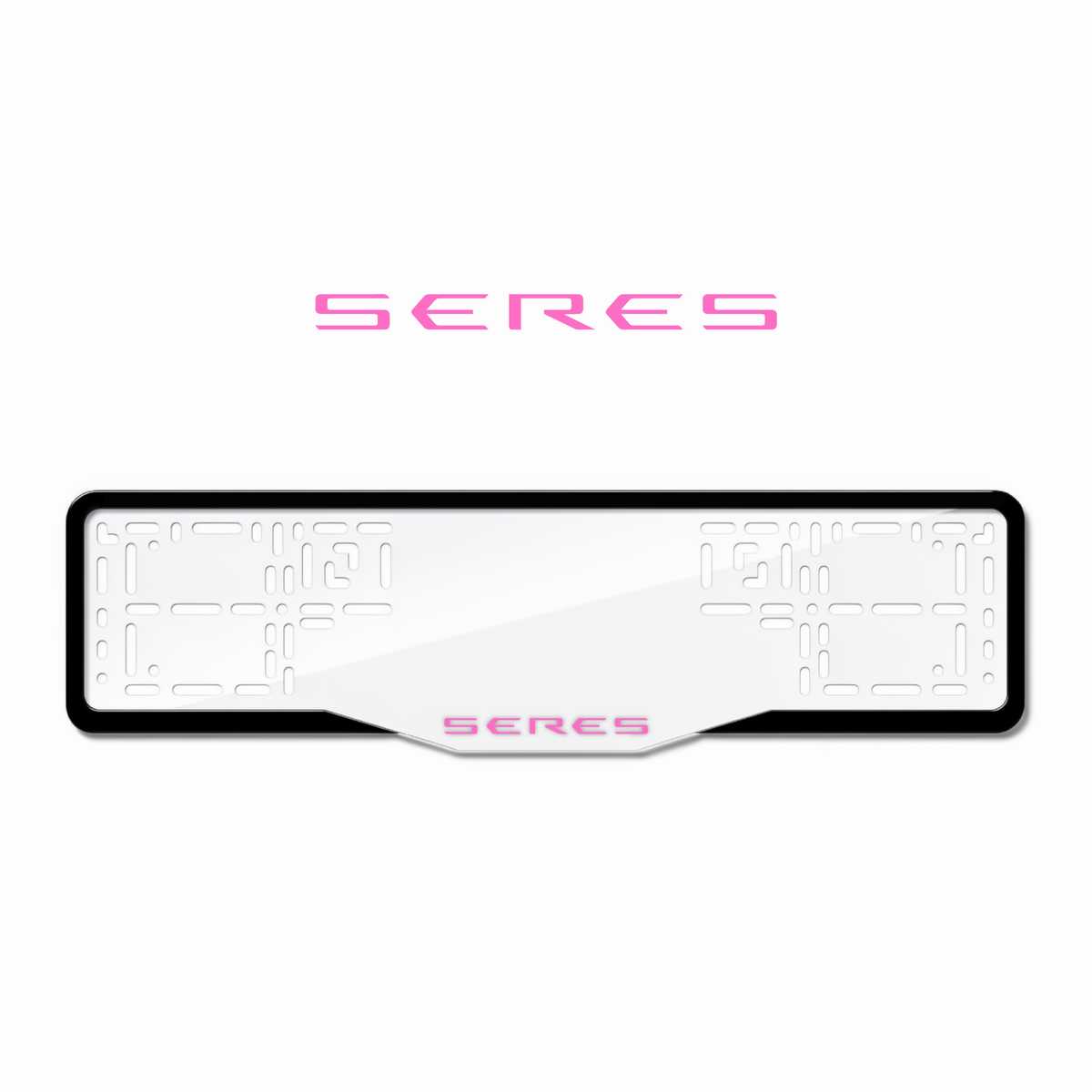 Cadres de plaque d'immatriculation Seres - Rose - GLASS