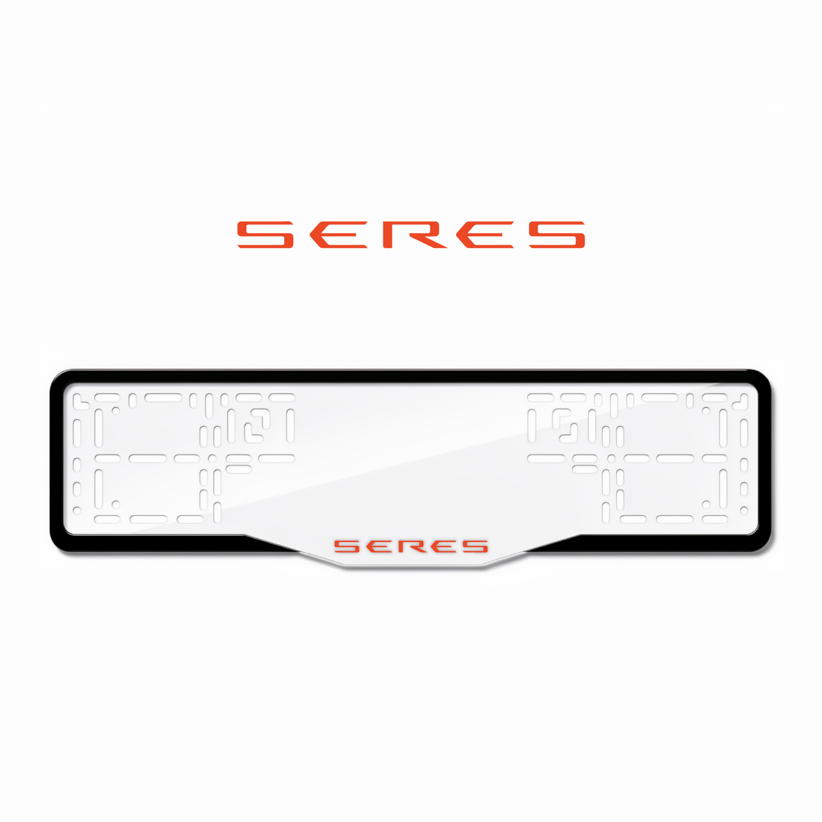 Cadres de plaque d'immatriculation Seres - Rouge - GLASS
