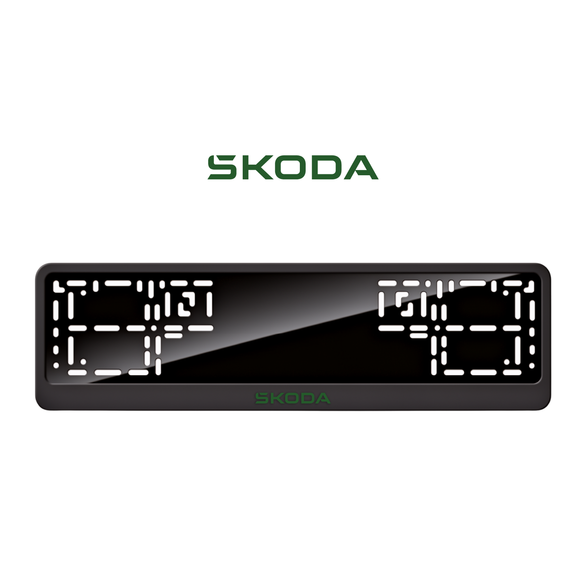 Cadres de plaque d'immatriculation Škoda - Vert - CLASSIC