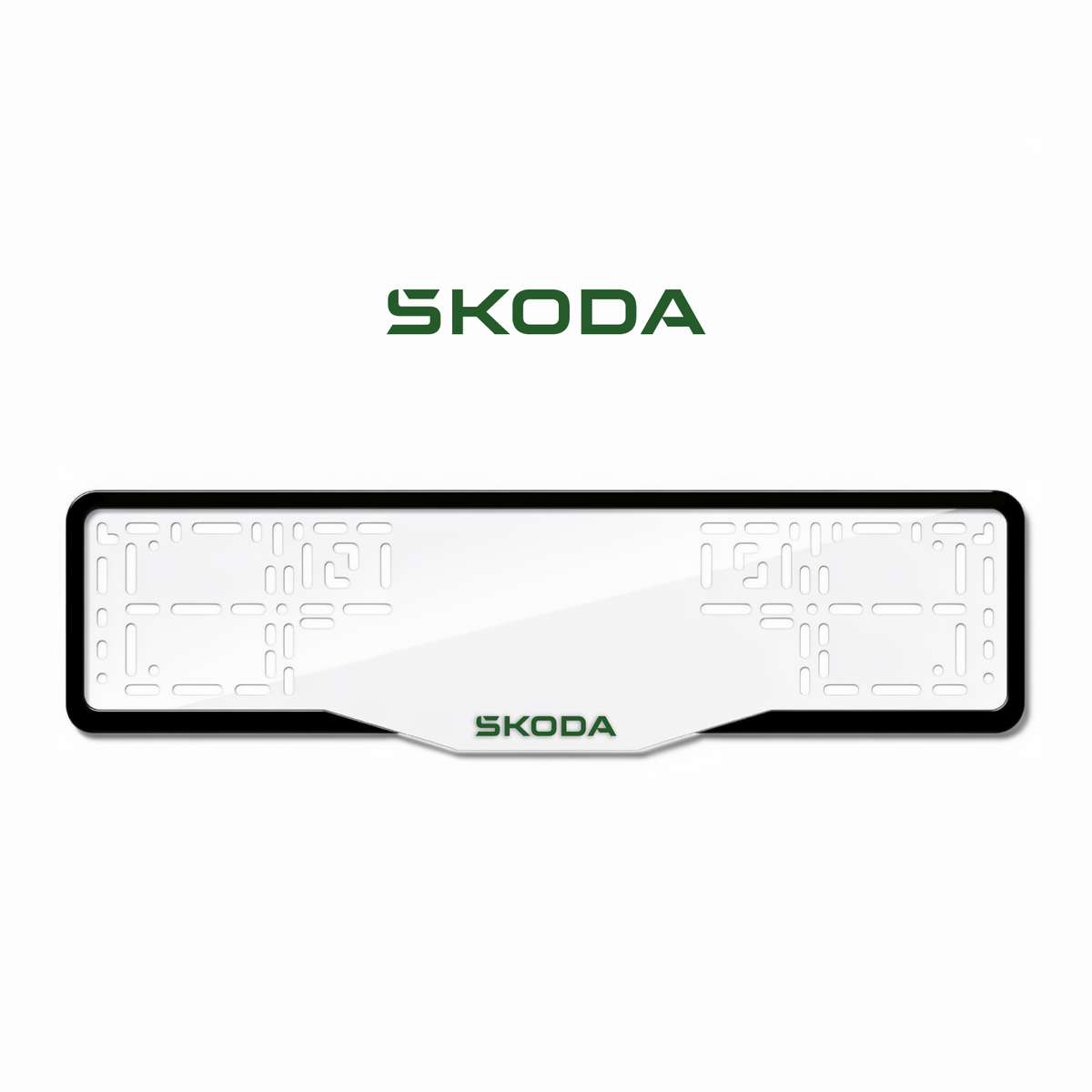 Cadres de plaque d'immatriculation Škoda - Vert - GLASS