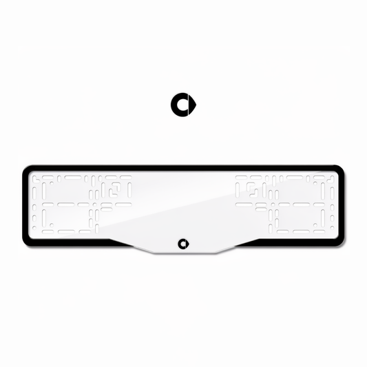 Cadres de plaque d'immatriculation Smart Logo - Noir - GLASS