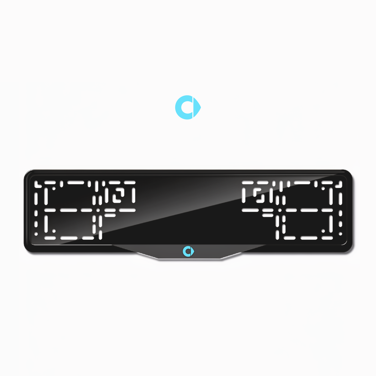 Cadres de plaque d'immatriculation Smart Logo - Bleu Tiffany - SATIN