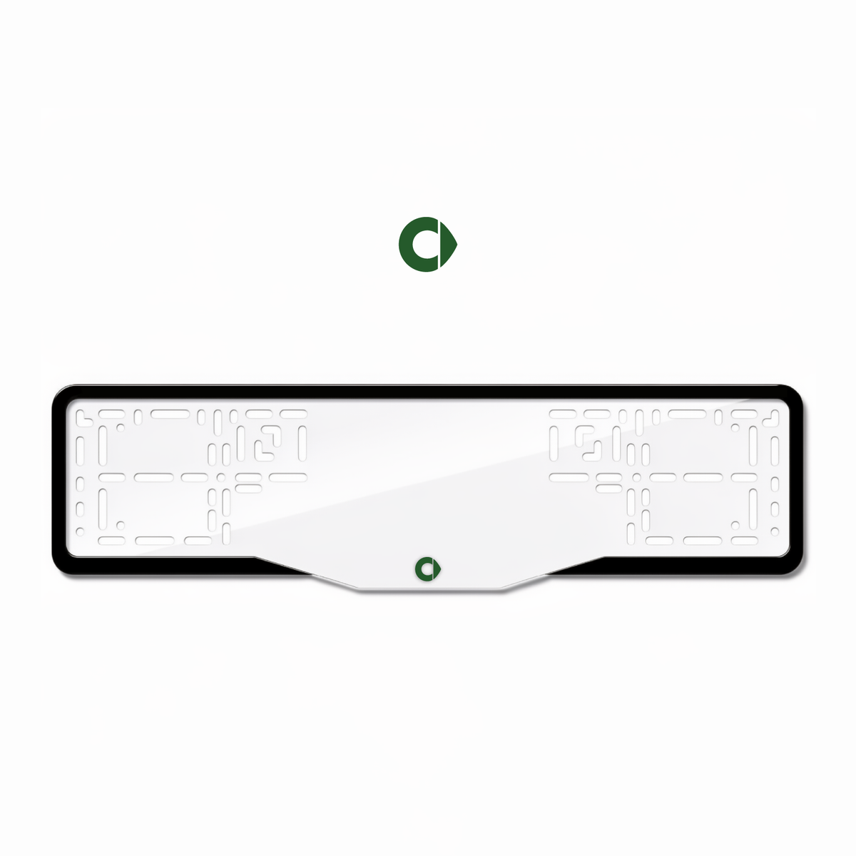 Cadres de plaque d'immatriculation Smart Logo - Vert - GLASS