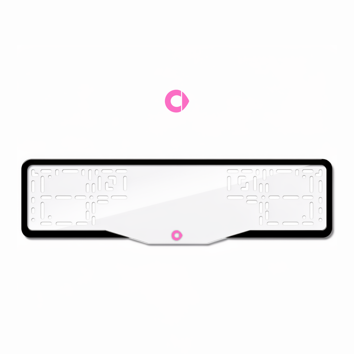 Cadres de plaque d'immatriculation Smart Logo - Rose - GLASS