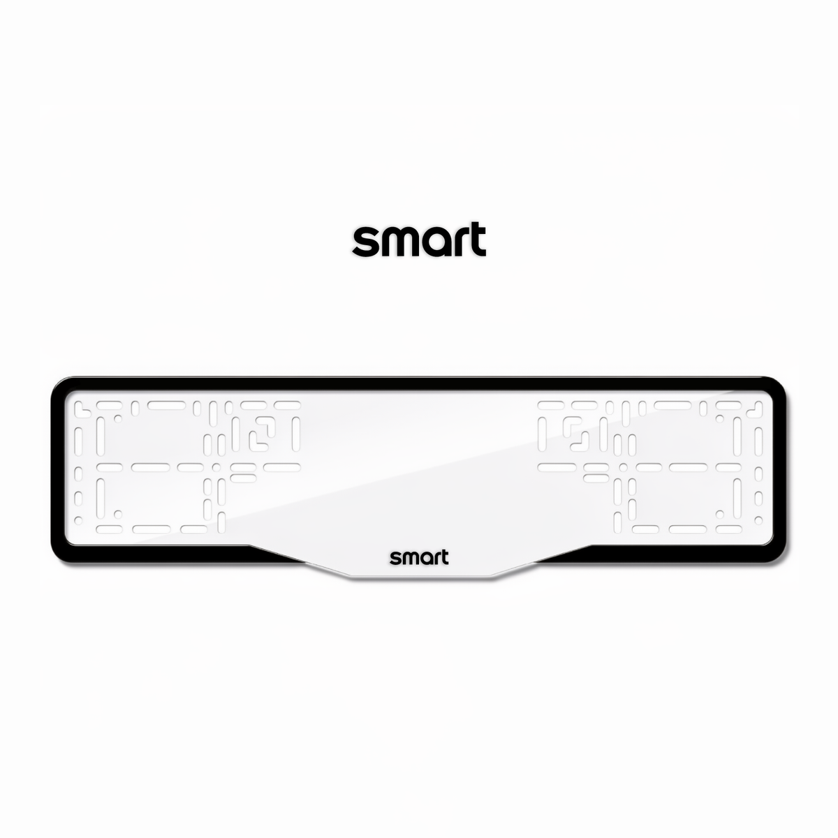Cadres de plaque d'immatriculation Smart - Noir - GLASS