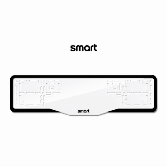 Cadres de plaque d'immatriculation Smart - Noir - GLASS